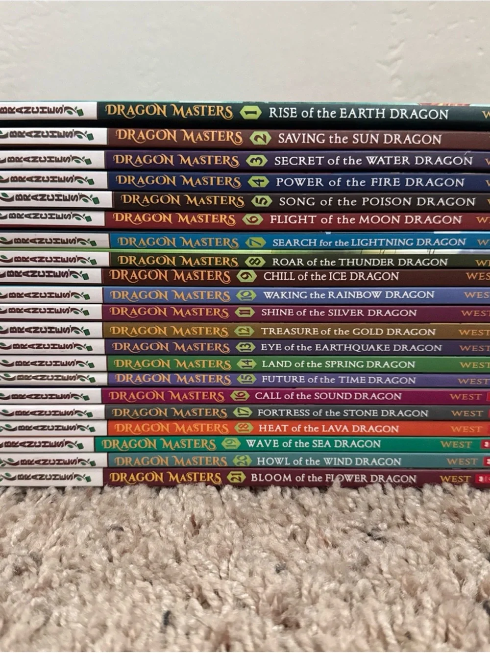 Dragon Masters Book Set: Books 1-21 By Tracy West, Great Condition